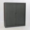 Ceha Roldeurkast Metaal 3 Planken Afsluitbaar 1.200 x 450 x 1.200 mm Zwart