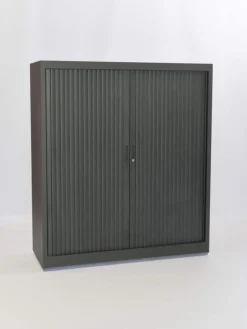 Ceha Roldeurkast Metaal 3 Planken Afsluitbaar 1.200 x 450 x 1.200 mm Zwart
