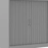 Ceha Roldeurkast Metaal 2 Planken Afsluitbaar 1.000 x 450 x 1.050 mm Zilver