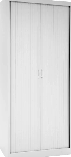 Ceha Roldeurkast Metaal 4 Planken Afsluitbaar 1.200 x 450 x 1.950 mm Grijs