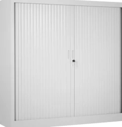 Ceha Roldeurkast Metaal 4 Planken Afsluitbaar 1.200 x 450 x 1.350 mm Grijs
