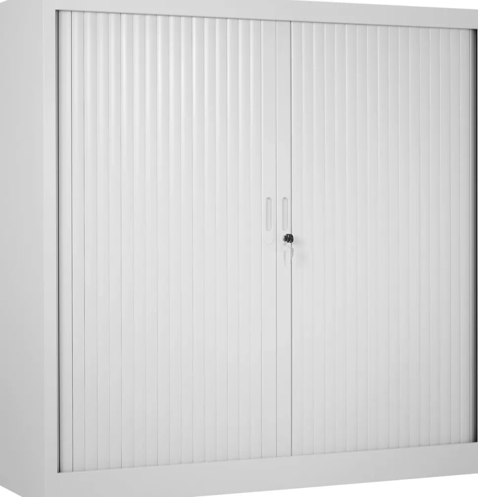 Ceha Roldeurkast Metaal 4 Planken Afsluitbaar 1.200 x 450 x 1.350 mm Grijs