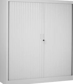 Ceha Roldeurkast Metaal 3 Planken Afsluitbaar 1.200 x 450 x 1.200 mm Grijs