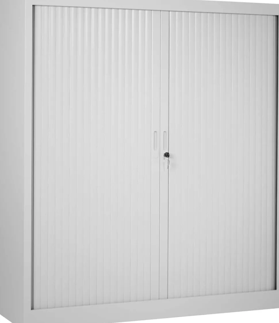 Ceha Roldeurkast Metaal 3 Planken Afsluitbaar 1.200 x 450 x 1.200 mm Grijs