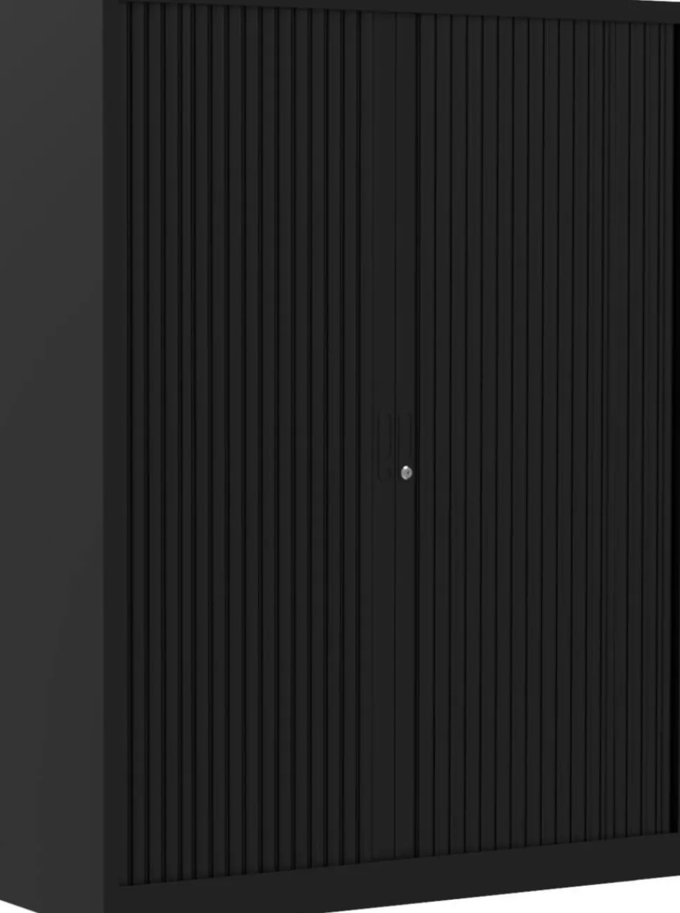 Ceha Roldeurkast Metaal 4 Planken Afsluitbaar 1.200 x 450 x 1.600 mm Zwart