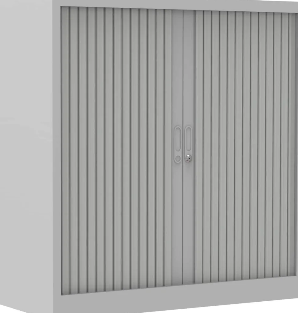 Ceha Roldeurkast Metaal 2 Planken Afsluitbaar 1.200 x 450 x 1.050 mm Grijs