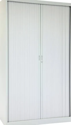 Ceha Roldeurkast Metaal 4 Planken Afsluitbaar 1.200 x 450 x 1.950 mm Grijs