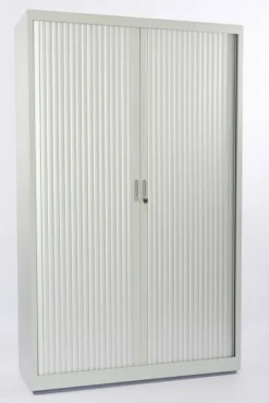 Ceha Roldeurkast Metaal 4 Planken Afsluitbaar 1.200 x 450 x 1.950 mm Zilver