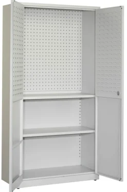 Ceha Roldeurkast Metaal 2 Planken Afsluitbaar 1.000 x 450 x 1.950 mm Wit