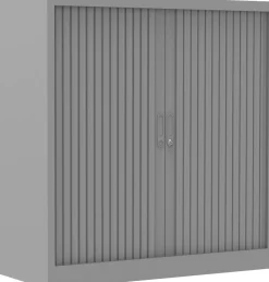 Ceha Roldeurkast Metaal 2 Planken Afsluitbaar 1.200 x 450 x 1.050 mm Zilver