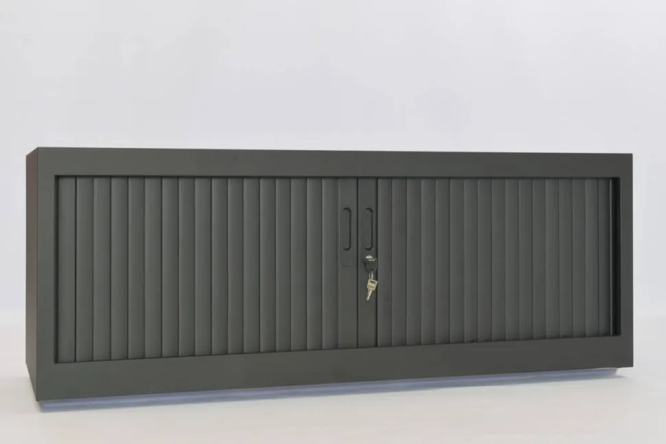 Ceha Roldeurkast Metaal Afsluitbaar 1.200 x 450 x 450 mm Zwart