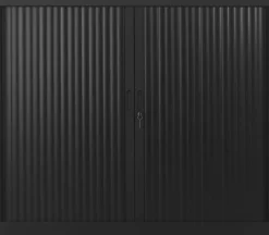 Ceha Square Roldeurkast Metaal 2 Planken Afsluitbaar 1.200 x 450 x 1.050 mm Zwart