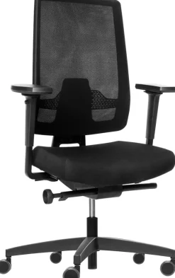 Dauphin Indeed NPR Bureaustoel Synchroonmechanisme Mesh 4D armleuning Zwart 150 kg ID 7055 NL3