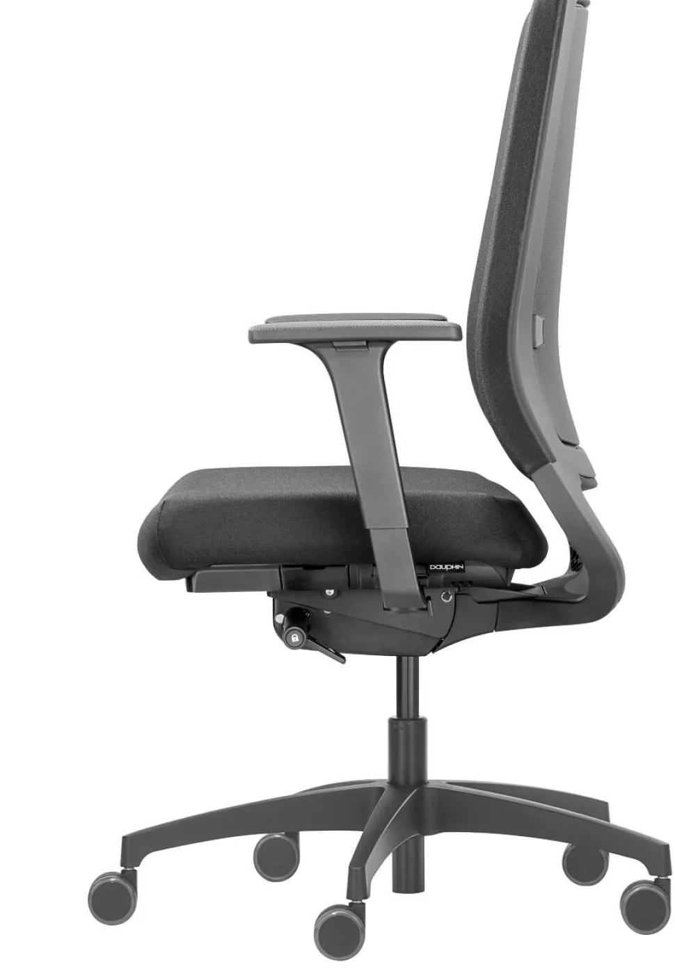 Dauphin Sequel Bureaustoel Synchroonmechanisme Stof 2D armleuning Zwart 120 kg 720 x 720 x 1,160 mm