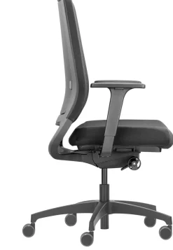 Dauphin Sequel Bureaustoel Synchroonmechanisme Stof 2D armleuning Zwart 120 kg 720 x 720 x 1,160 mm