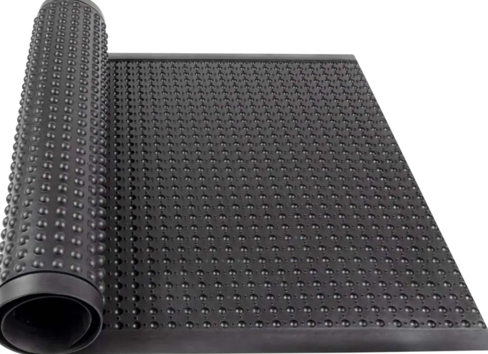 etm Bubble Mat Rubber Zwart 60 x 90 cm