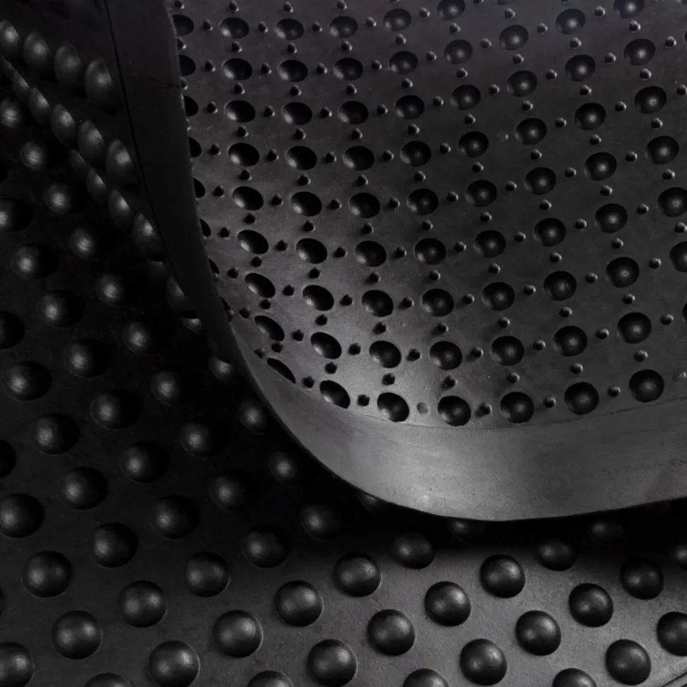 etm Bubble Mat Rubber Zwart 60 x 90 cm