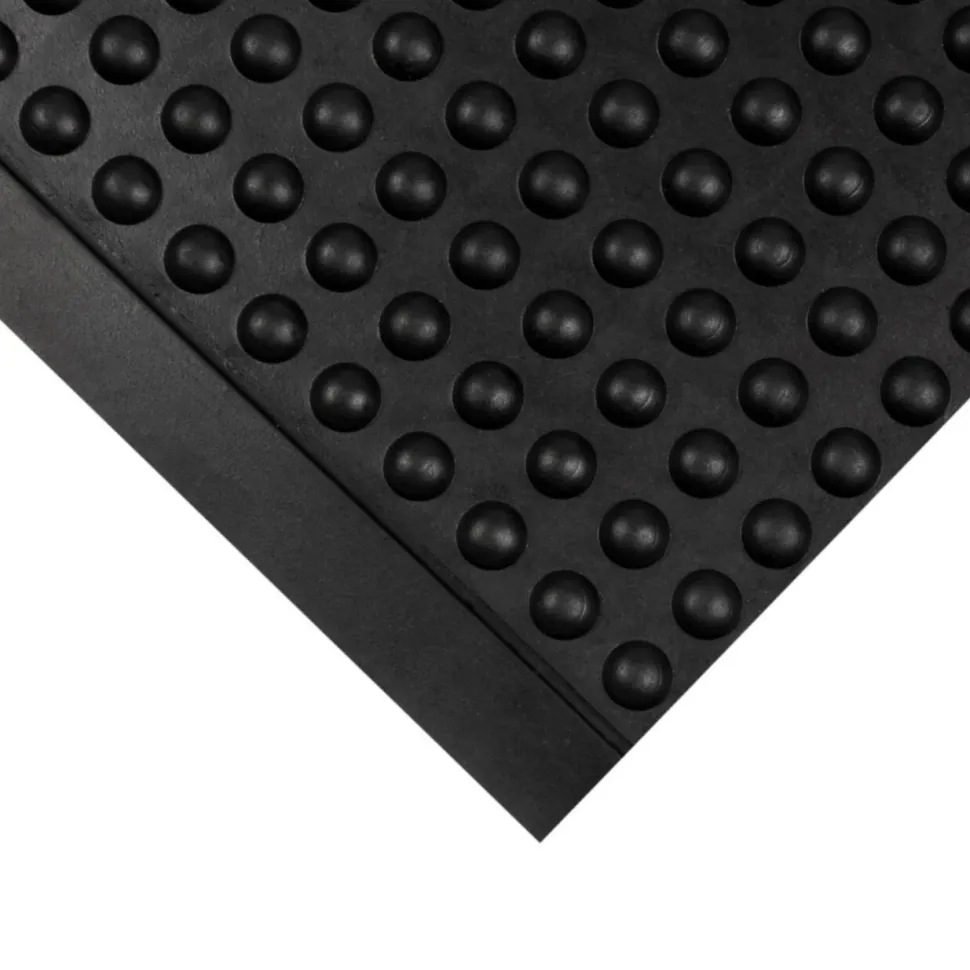 etm Bubble Mat Rubber Zwart 60 x 90 cm