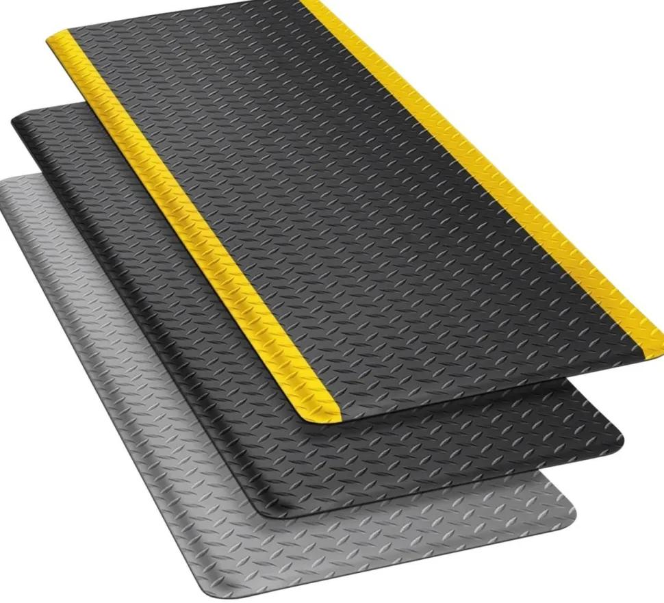 etm Dyna-Protect Diamant Antivermoeidheidsmat PVC (Polyvinylchloride) Grijs 90 x 60 cm