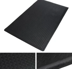 etm Heavy Duty TireTuff Antivermoeidheidsmat PVC (Polyvinylchloride), Vinyl Zwart 90 x 305 cm