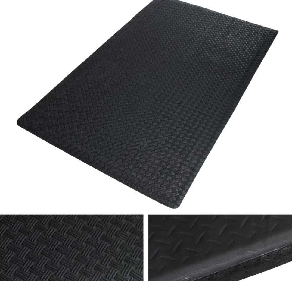 etm Heavy Duty TireTuff Antivermoeidheidsmat PVC (Polyvinylchloride), Vinyl Zwart 90 x 305 cm