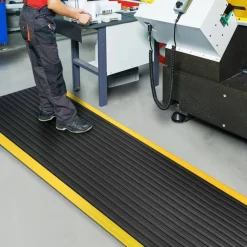 etm Softer-Work-Mat Antivermoeidheidsmat Vinyl Geel, zwart 150 x 90 cm