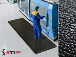 etm Soft-Tritt Antivermoeidheidsmat Vinyl Zwart 90 x 60 cm