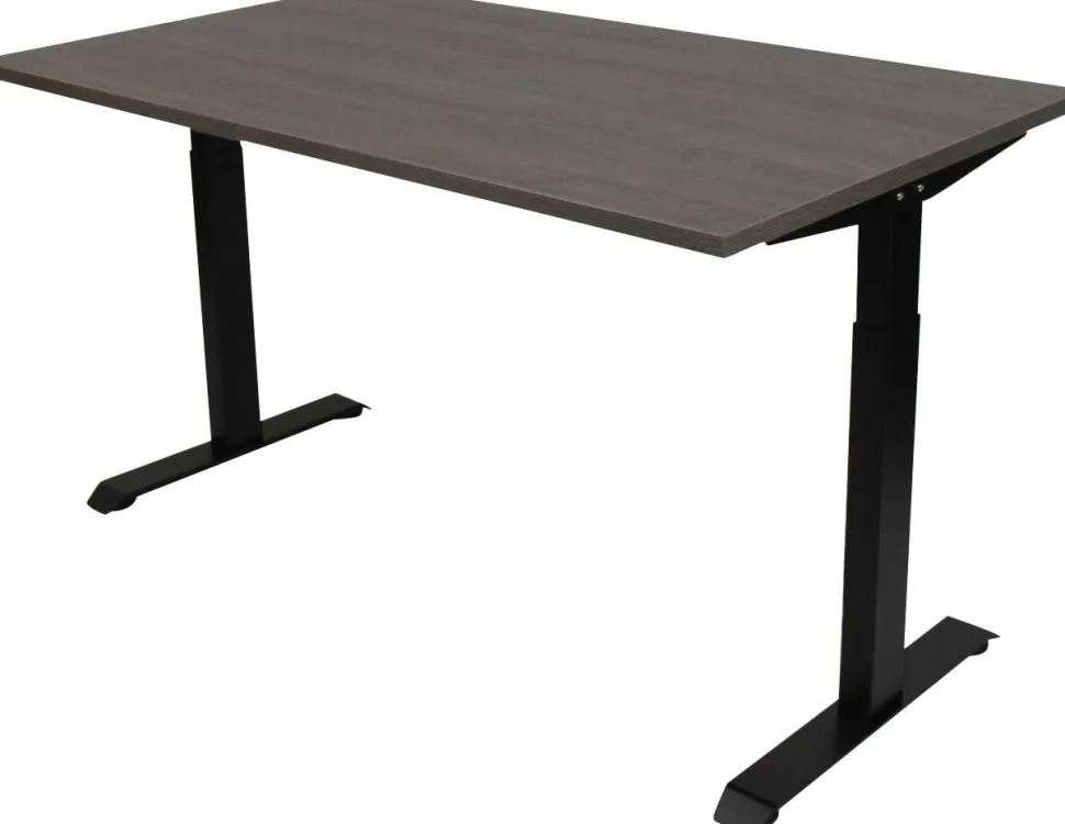 euroseats Bureau Rechthoekig Logan Eiken T-Voet 1.400 (B) x 800 (D) x 865 (H) mm Metaal