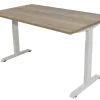 euroseats Bureau Rechthoekig Naturel Eiken T-Voet 1.400 (B) x 800 (D) x 865 (H) mm Metaal