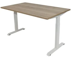 euroseats Bureau Rechthoekig Naturel Eiken T-Voet 1.400 (B) x 800 (D) x 865 (H) mm Metaal