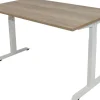 euroseats Bureau Rechthoekig Naturel Eiken T-Voet 1.200 (B) x 800 (D) x 865 (H) mm Metaal