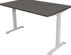 euroseats Bureau Rechthoekig Logan Eiken T-Voet 1.600 (B) x 800 (D) x 865 (H) mm Metaal