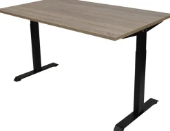 euroseats Bureau Rechthoekig Robson Eiken T-Voet 1.200 (B) x 800 (D) x 865 (H) mm Metaal