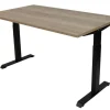euroseats Bureau Rechthoekig Naturel Eiken T-Voet 1.600 (B) x 800 (D) x 865 (H) mm Metaal