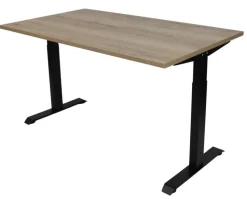 euroseats Bureau Rechthoekig Naturel Eiken T-Voet 1.400 (B) x 800 (D) x 865 (H) mm Metaal