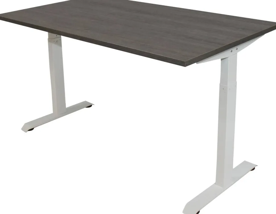 euroseats Bureau Rechthoekig Logan Eiken T-Voet 1.200 (B) x 800 (D) x 865 (H) mm Metaal