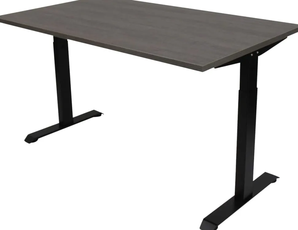 euroseats Bureau Rechthoekig Logan Eiken T-Voet 1.200 (B) x 800 (D) x 865 (H) mm Metaal
