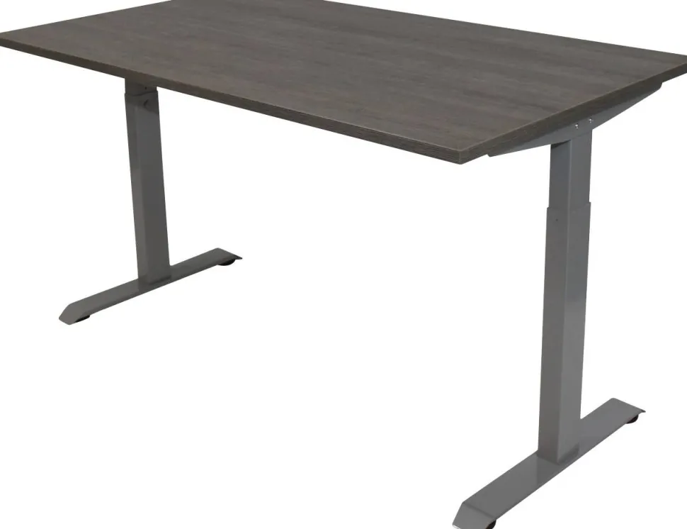 euroseats Bureau Rechthoekig Logan Eiken T-Voet 1.200 (B) x 800 (D) x 865 (H) mm Metaal