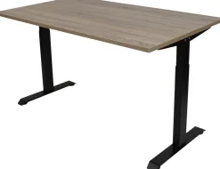 euroseats Bureau Rechthoekig Robson Eiken T-Voet 1.600 (B) x 800 (D) x 865 (H) mm Metaal