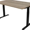 euroseats Bureau Rechthoekig Naturel Eiken T-Voet 1.200 (B) x 800 (D) x 865 (H) mm Metaal