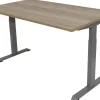 euroseats Bureau Rechthoekig Naturel Eiken T-Voet 1.200 (B) x 800 (D) x 865 (H) mm Metaal