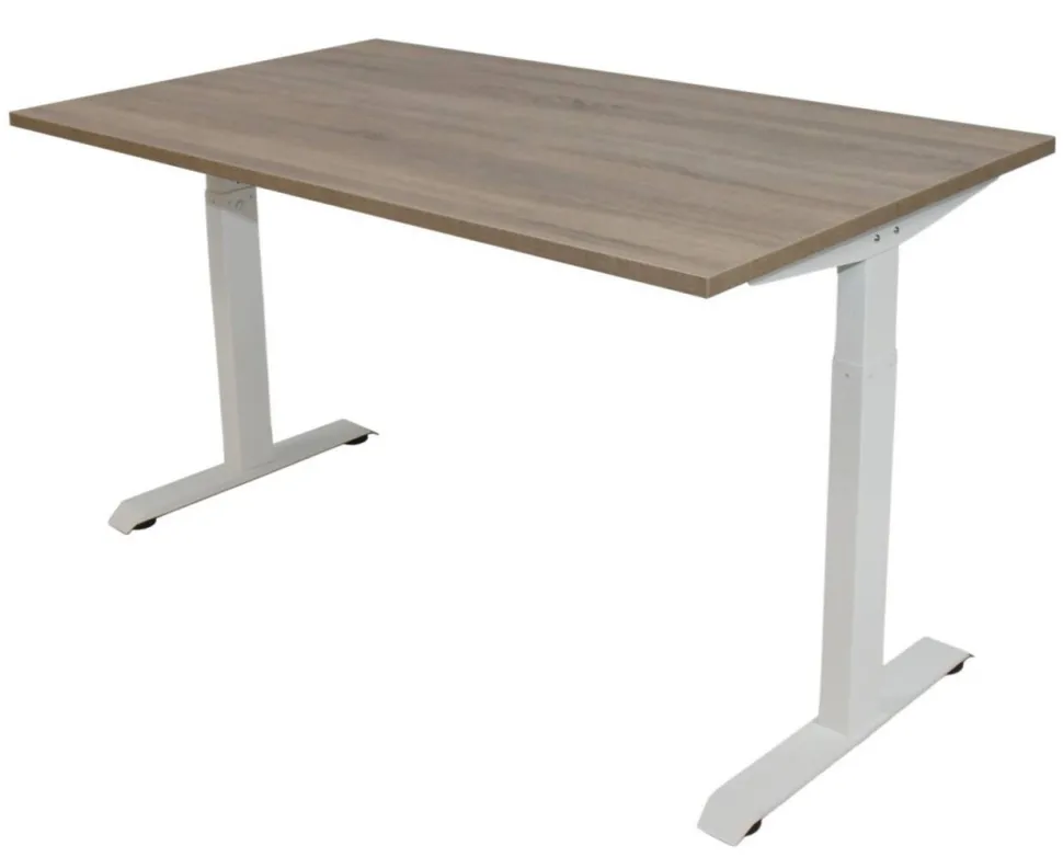 euroseats Bureau Rechthoekig Robson Eiken T-Voet 1.200 (B) x 800 (D) x 865 (H) mm Metaal