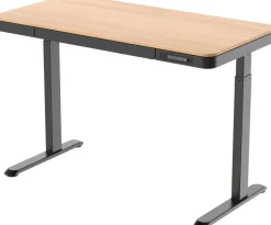 euroseats Bureau Zit-sta-bureau Rechthoekig Eiken C-Voet 1 Lade 1.202 (B) x 602 (D) x 1.210 (H) mm Metaal