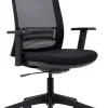 euroseats Canillo Bureaustoel Synchroonmechanisme Stof, mesh 3D armleuning In hoogte verstelbare zitting Zwart 100 kg