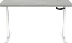 euroseats Crank Zit-sta-bureau Rechthoekig Oxyd Beton T-Voet 1.200 (B) x 800 (D) x 1.190 (H) mm Metaal