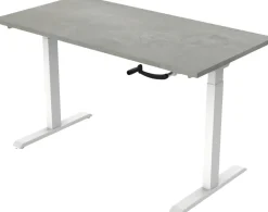 euroseats Crank Zit-sta-bureau Rechthoekig Oxyd Beton T-Voet 1.200 (B) x 800 (D) x 1.190 (H) mm Metaal