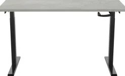 euroseats Crank Zit-sta-bureau Rechthoekig Oxyd Beton T-Voet 1.400 (B) x 800 (D) x 1.190 (H) mm Metaal