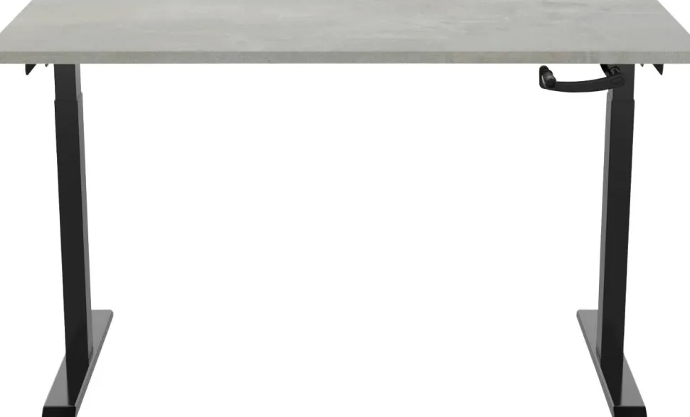 euroseats Crank Zit-sta-bureau Rechthoekig Oxyd Beton T-Voet 1.400 (B) x 800 (D) x 1.190 (H) mm Metaal