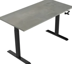 euroseats Crank Zit-sta-bureau Rechthoekig Oxyd Beton T-Voet 1.400 (B) x 800 (D) x 1.190 (H) mm Metaal