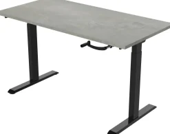 euroseats Crank Zit-sta-bureau Rechthoekig Oxyd Beton T-Voet 1.400 (B) x 800 (D) x 1.190 (H) mm Metaal